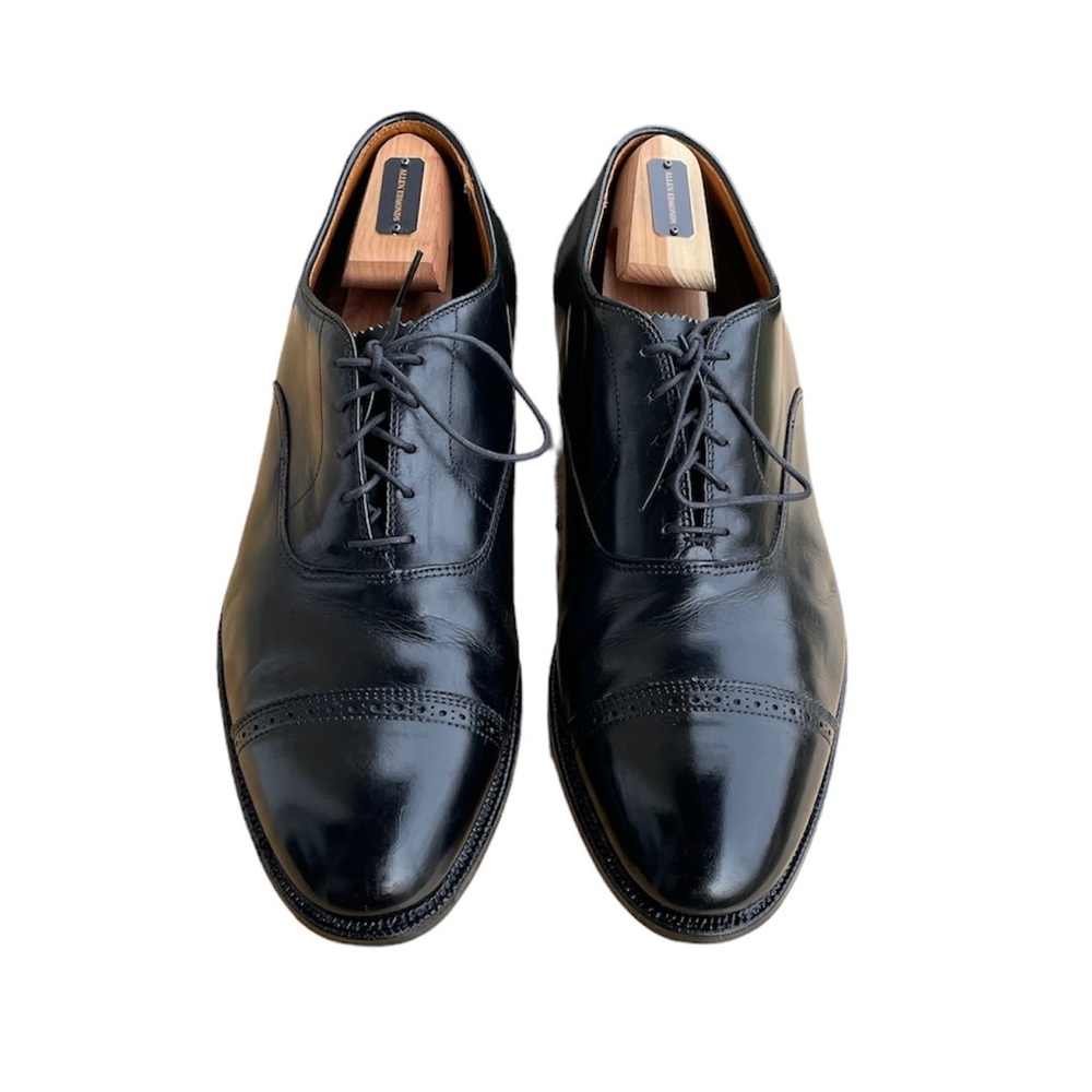 Alden Mens Size 12 Black Leather Tie Up Shoes